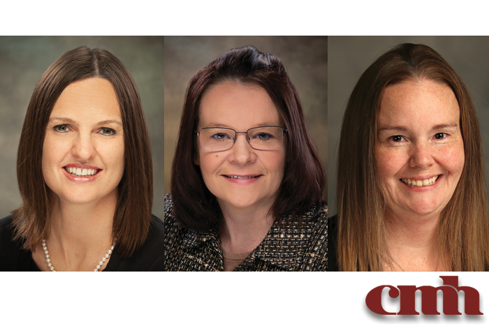 Rachael Swopes, Ph.D., Angela Long, MSN, RN, and Suret Thompson, RN headshots