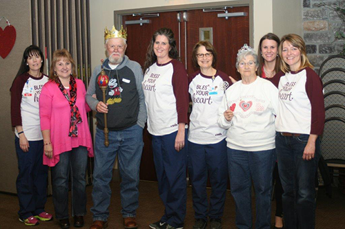 Jim Trenary and Laurel “Popeye” Robison as “2016 King and Queen of Hearts”