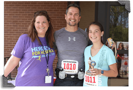 Overall 5K male and female race winners were Pat Douglas and Josie Douglas.
