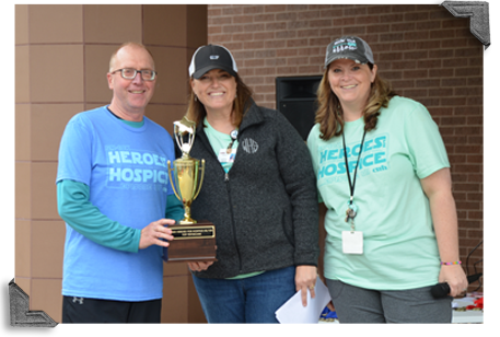 Heroes for Hospice Top Doc, Ronald Evans, M.D. with CMH staff