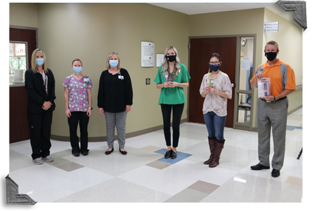 CMH Pediatric Therapy Staff with mask donations