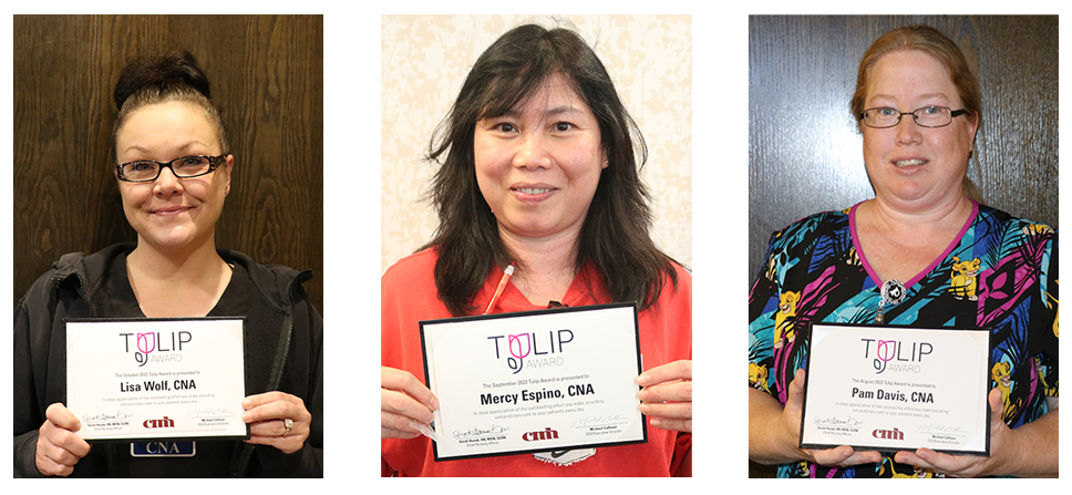 August, September and October's TULIP award winnters