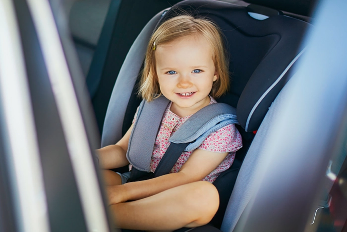 Young child in a car seat