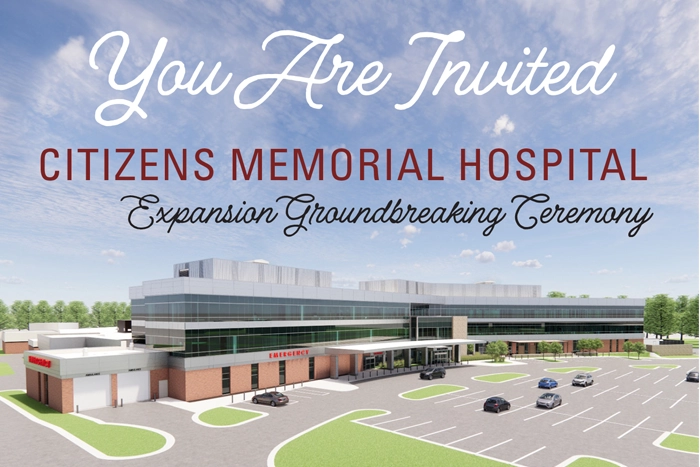 Rendering of Hospital Expansion with text overlay