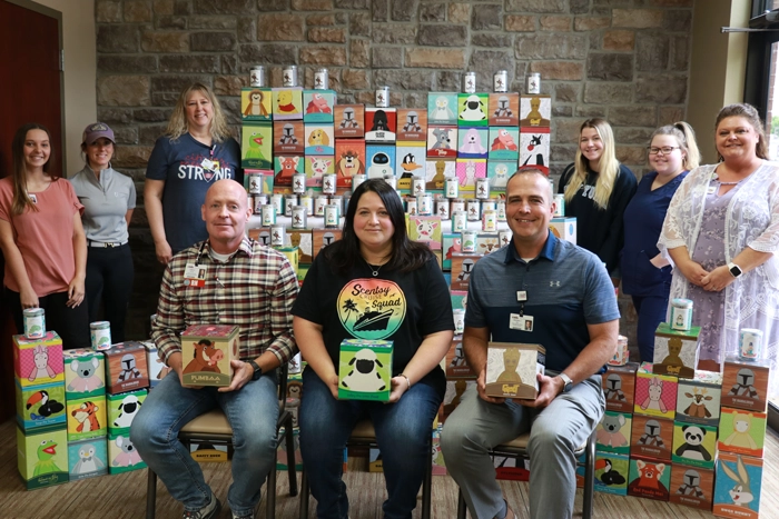 CMH Staff with Scentsy donation